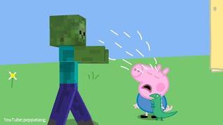 Peppa VS zombies in minecraft