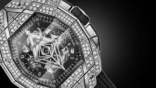 HUBLOT - SPIRIT OF BIG BANG SANG BLEU TITANIUM PAVÉ 42MM