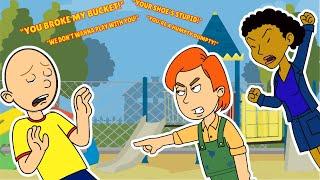 Leo and Clementine Yell At Caillou At Park And Get Grounded