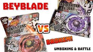 Beyblade Rapidity 4D System Metal Masters Fury - Jade Jupiter and Fang Leone Unboxing & Battle