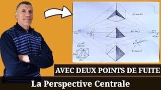 كيفية رسم الهرم بالمنظورHow to draw a Pyramid in perspective