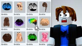 COMO CONSEGUIR CABELOS DE GRAÇA EM 2024 *50 ITENS GRÁTIS FÁCEIS DE PEGAR NO ROBLOX*