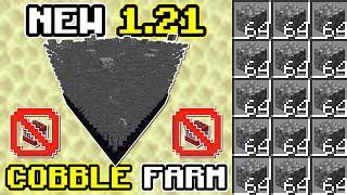 New Best COBBLESTONE FARM Minecraft 1.21 - 15000 HR - NO TNT DUPERS - Tutorial