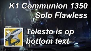 K1 Communion Solo Flawless Master Lost Sector  Destiny 2 s15