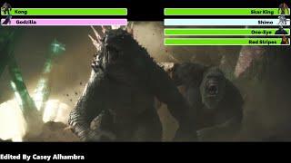 Godzilla x Kong The New Empire 2024 Final Battle with healthbars 12