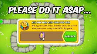 All For One And One For One Achievement In BTD6