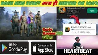 मिल गया Early access 2.6  Bgmi In Game Event  Bgmi 2.6 Login success  Bgmi 2.6 Update  bgmi