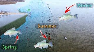 Look for this SPOT on a RIVER to Find Crappie  How to use side imaging to locate crappie