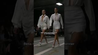 Kendall Jenner and Bella Hadid in sync  #kendalljenner #supermodel #bellahadid #runway