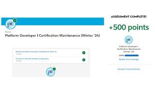 Platform Developer I #Certification #Maintenance Pd1 Winter 24  #Salesforce #Trailhead