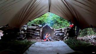 Bushcraft Camping in the Wilderness With My Dog Wilderness Cooking Nature Sounds Asmr