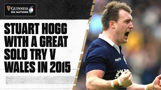 Stuart Hogg turns up the speed for a great try against Wales  Guinness Six Nations