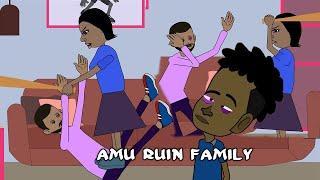 AMU IN TROUBLE KID RUIN FALIMY  VERY FUNNY ANIMATION