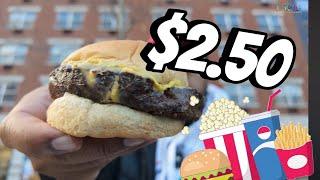 $2.50 Burger at Mos Famous Burger in Harlem NY