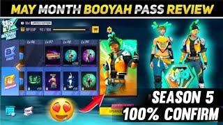 MAY MONTH BOOYAH PASS REVIEW  SEASON 5 BOOYAH PASS REVIEW  NEXT BOOYAH PASS IN FREE FIRE