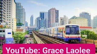 Fast Cheap & Beautiful View Sky Train is in Bangkok Thailand .