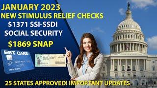 SNAP EBT PAYMENTS NEW JANUARY 2023 $1869  $1371 SSI SSDI SOCIAL SECURITY CHECKS