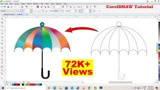 #05  How To Design Umbrella in CorelDRAW Tatorial  CorelDRAW में Umbrella ️ Design कैसे बनाए ?