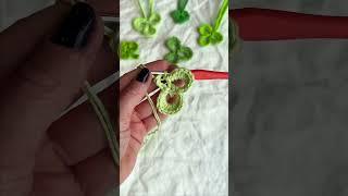 DIY Crochet Shamrock for Saint Patricks Day - Keychain Bag Decor or Bookmark