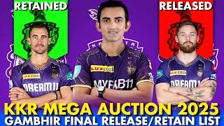 IPL 2025 KKR Final Release Players list officially  Mega Auction 2025