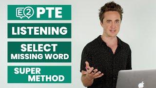 PTE Listening Select Missing Word  SUPER METHOD