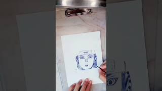 Drawing Lord Pain using ball pen it cant be erased#short#naruto #satisfying#trend#viral