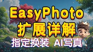 【EasyPhoto扩展教程】指定衣服模特换装，快速训练lora，8张照片10分钟即可生成AI写真！