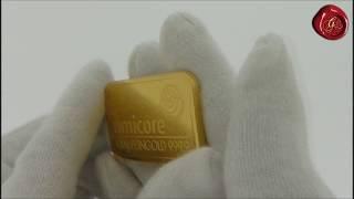 Umicore 100 gram goudbaar 9999% puur goud LBMA Goudpensioen