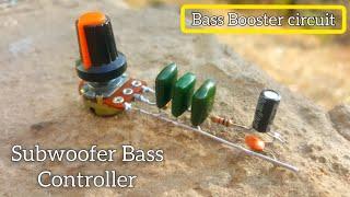 How to make heavy bass controller circuit  Diy low pass filter circuit without transistor or ic.