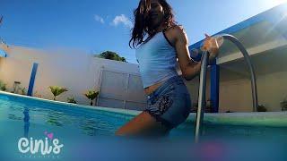 Shorts jeans #pool #poolparty #poolday #swimmingpool #shorts #funnyvideo #funny