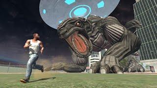 Franklin Fight Giant Alien Monster in Indian Bike Driving 3D