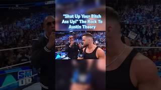 “Shut Up Your Bitch Ass Up” The Rock To Austin Theory #shorts #therock #wwe