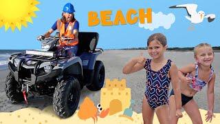 Explore the Beach with Handyman Hal  Fun Beach for Kids  Beach Clean Sweep