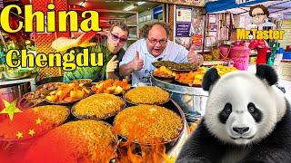 Most Insane Chinese Street Food Tour of Chengdu Extreme Spicy Sichuan Food in Jinhua Market China