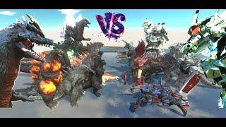 All Godzilla Evolution Vs Robot Machine Army - Mechagodzilla Iron Man Gundam & MORE