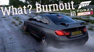 How to do it? Burnout in Forza Horizon 5 BMW M4 GTS