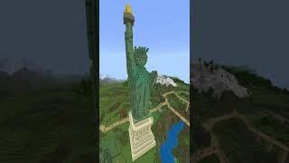 Oxidizing The Statue of Liberty in my Minecraft survival world #minecraft #timelapse #america #usa