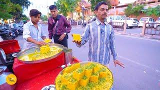 Most Entertaining Gujarati Dhokla Wala In Jaipur Rs. 30- Only l Jaipur Street Food