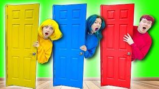 Red Vs Blue Vs Yellow Extreme One Color Only Challenges & Funny Situations by Crafty Hacks