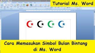 Cara Memasukan Simbol Bulan Bintang di Ms. Word l Tutorial Microsoft Word