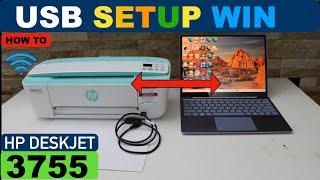 HP DeskJet 3755 USB Setup To Computer or Laptop Quick And Easy Printing & Scanning With USB Cable.