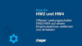 hw+ How-to Offenen Leistungsschalter HW2HW4 auf einem Einschubrahmen entfernen und einsetzen