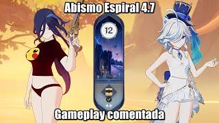 Spiral Abyss 4.7 - Abismo Espiral  Clorinde Aggravate e Nilou + Furina  8 pontos  Genshin Impact