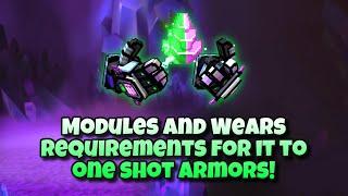 Modules & Wears Requirements for Terramorphing Stone to One Shot Armors  Pixel Gun 3D