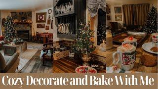 Decorating For Christmas with Me  Cozy Day Baking