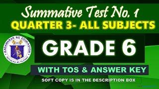 GRADE 6 SUMMATIVE TEST NO.1 - WITH TOS AND ANSWER KEY