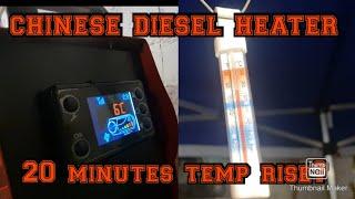 chinese diesel heater in big unit. temperature rise in 20 minutes. Hows it performing?