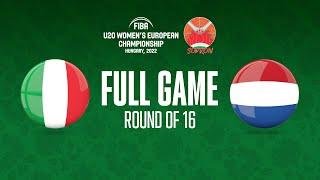 Italy v Netherlands  Full Basketball Game  FIBA U20 Womens European Championship 2022
