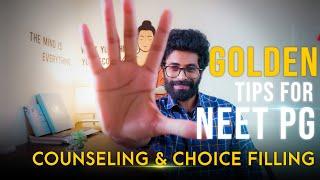 5 Golden Tips for NEET PG counseling & choice filling   #NEETPG