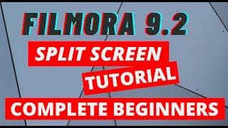 Complete beginners tutorial to Use SPLIT SCREENS in Version 9.2  Filmora9 2021